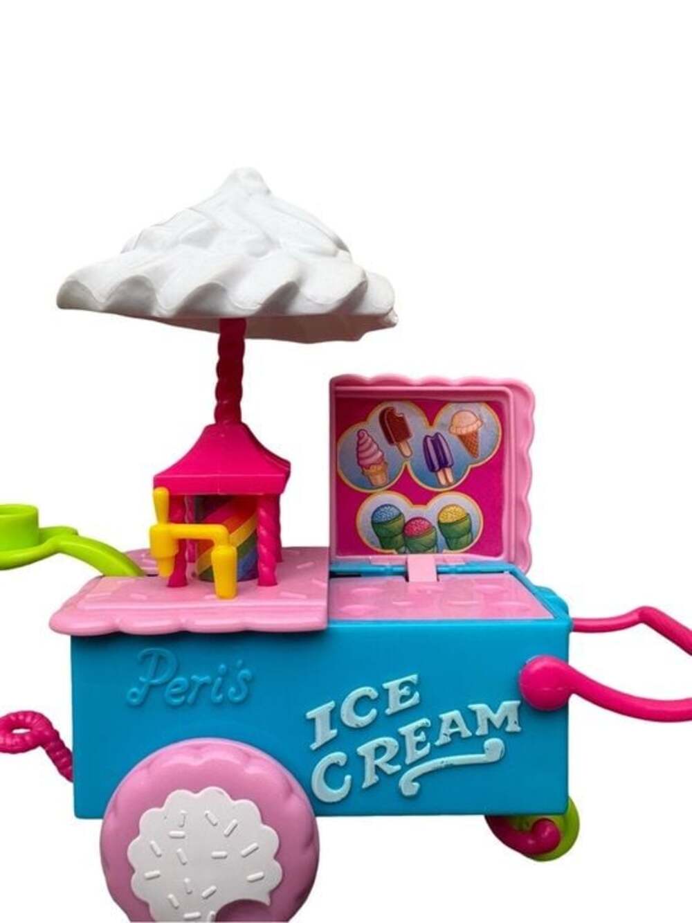 Barbie Club Chelsea Ice Cream Cart Playset Mattel Accessories Food Stand - Picture 3 of 6